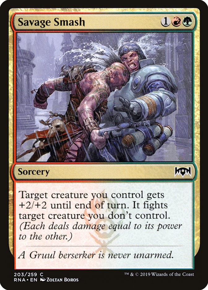 Savage Smash – Common Magic: The Gathering card from Ravnica Allegiance (#203)