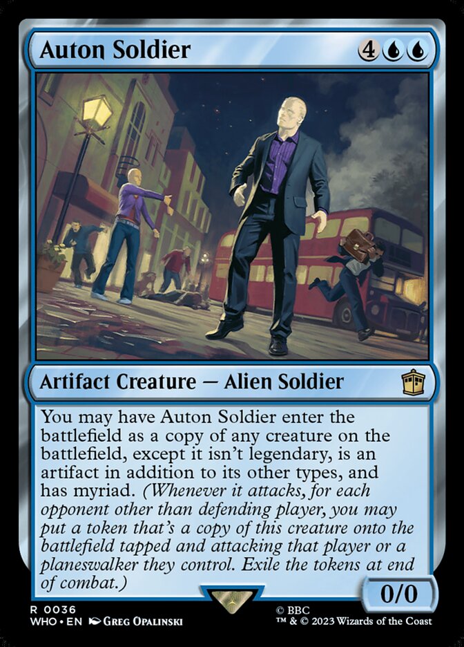 Auton Soldier – Rare Magic: The Gathering card from Doctor Who (#36)