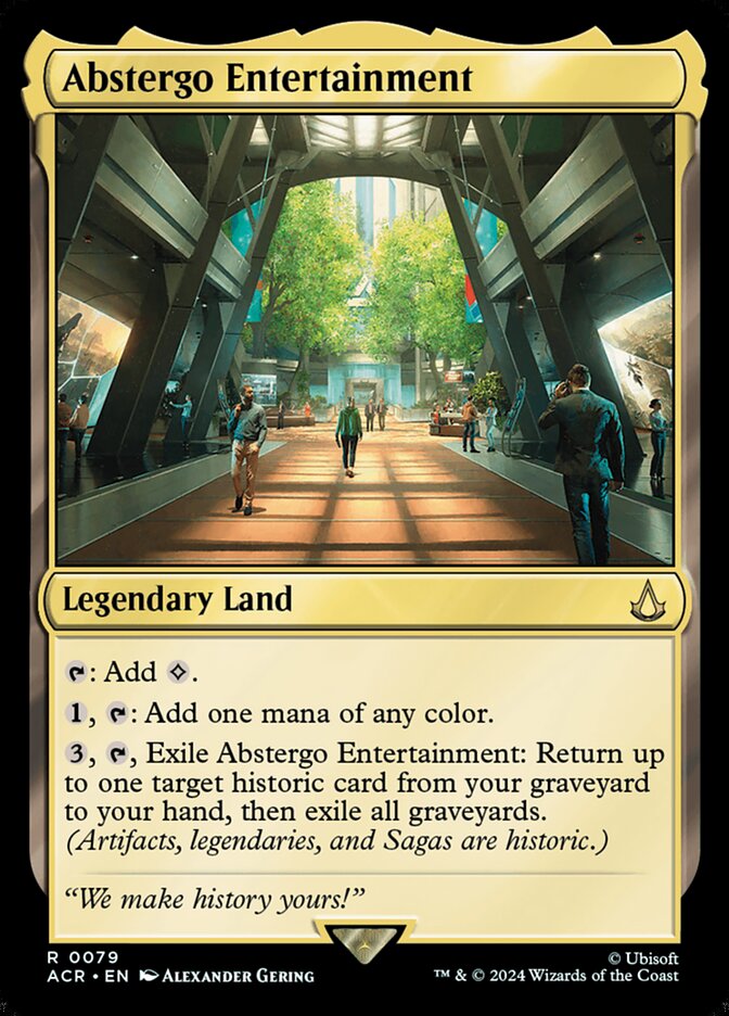 Abstergo Entertainment – Rare Magic: The Gathering card from Assassin's Creed (#79)