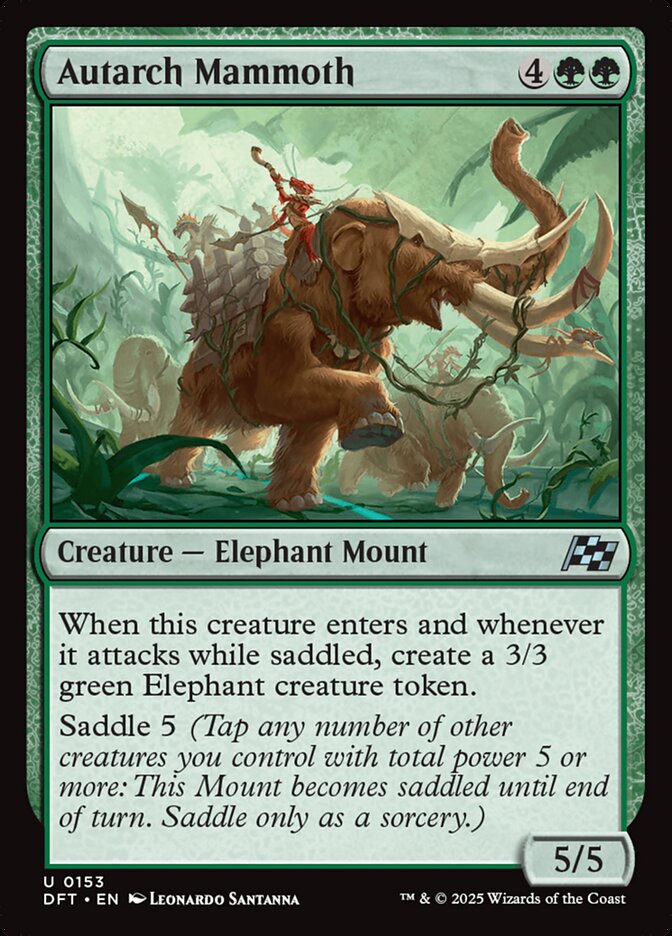 Autarch Mammoth – Uncommon Magic: The Gathering card from Aetherdrift (#153)