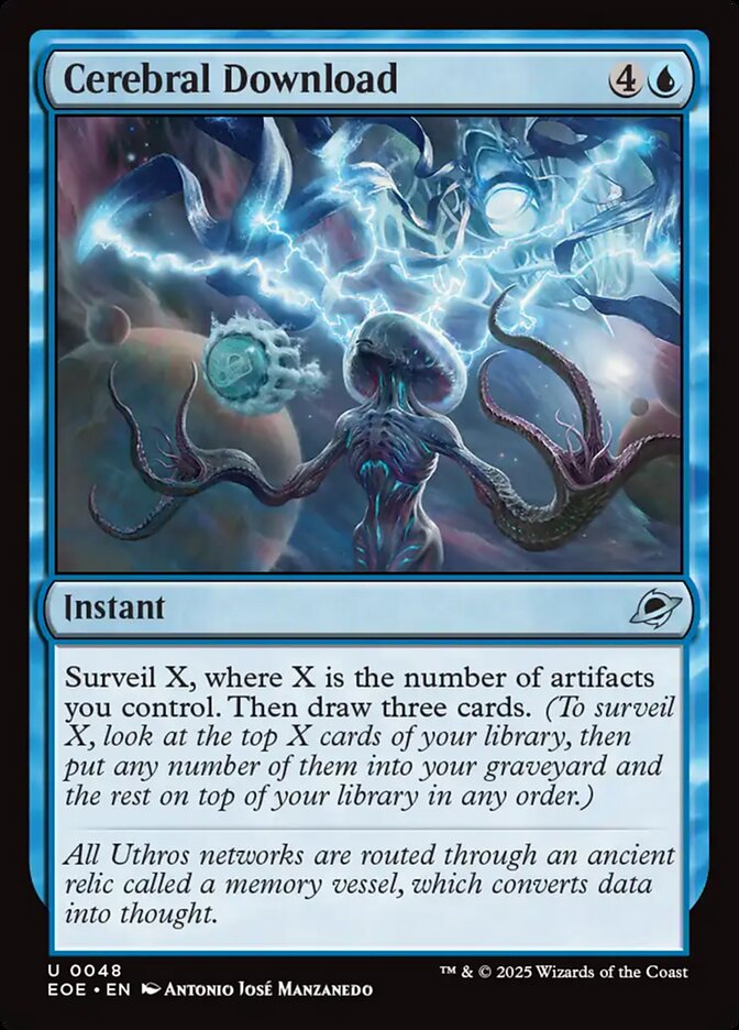 Cerebral Download – Uncommon Magic: The Gathering card from Edge of Eternities (#48)