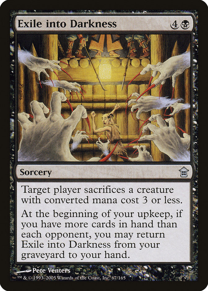 Exile into Darkness – Uncommon Magic: The Gathering card from Saviors of Kamigawa (#67)