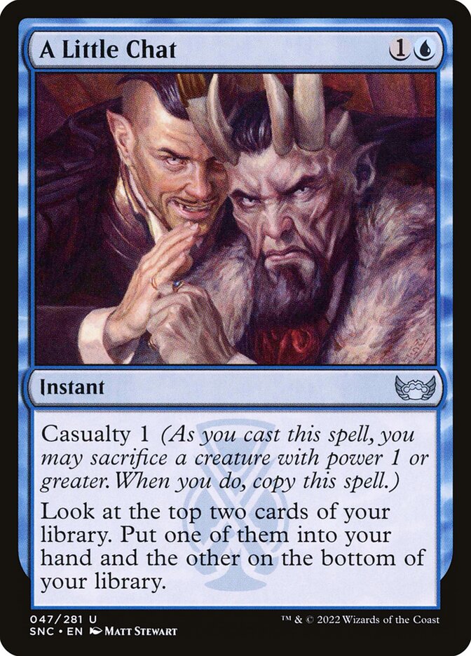 A Little Chat – Uncommon Magic: The Gathering card from Streets of New Capenna (#47)