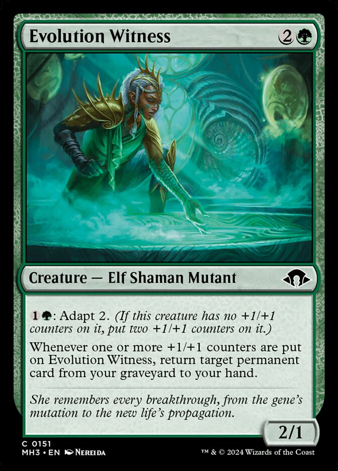 Evolution Witness – Common Magic: The Gathering card from Modern Horizons 3 (#151)