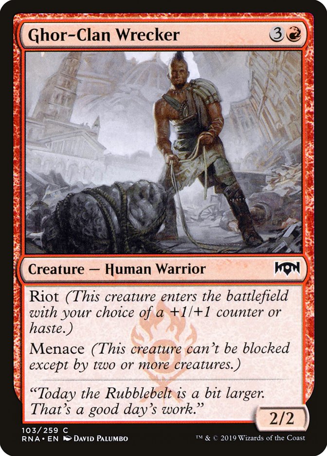 Ghor-Clan Wrecker – Common Magic: The Gathering card from Ravnica Allegiance (#103)