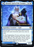 Alrund, God of the Cosmos // Hakka, Whispering Raven – Mythic Magic: The Gathering card from Kaldheim Promos (#40s)