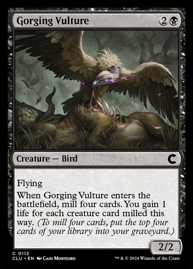 Gorging Vulture – Common Magic: The Gathering card from Ravnica: Clue Edition (#112)
