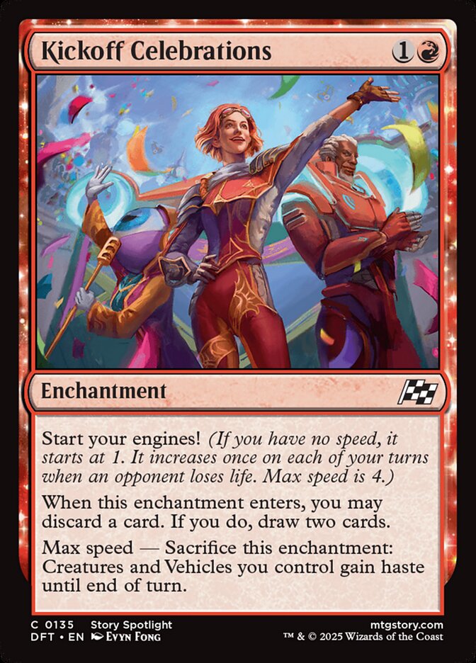 Kickoff Celebrations – Common Magic: The Gathering card from Aetherdrift (#135)