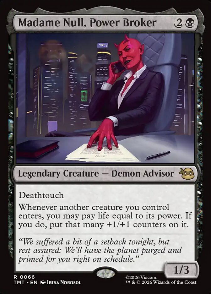 Madame Null, Power Broker – Rare Magic: The Gathering card from Teenage Mutant Ninja Turtles (#66)