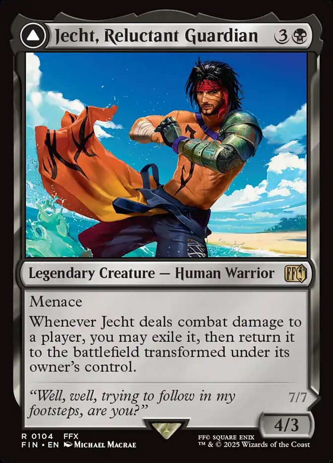 Jecht, Reluctant Guardian // Braska's Final Aeon – Rare Magic: The Gathering card from Final Fantasy (#104)