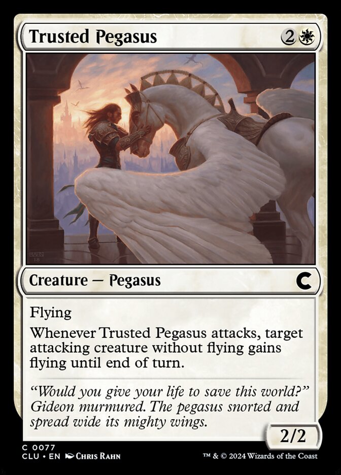 Trusted Pegasus – Common Magic: The Gathering card from Ravnica: Clue Edition (#77)