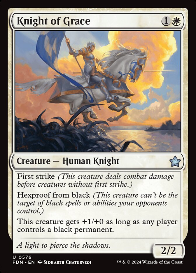 Knight of Grace – Uncommon Magic: The Gathering card from Foundations (#576)