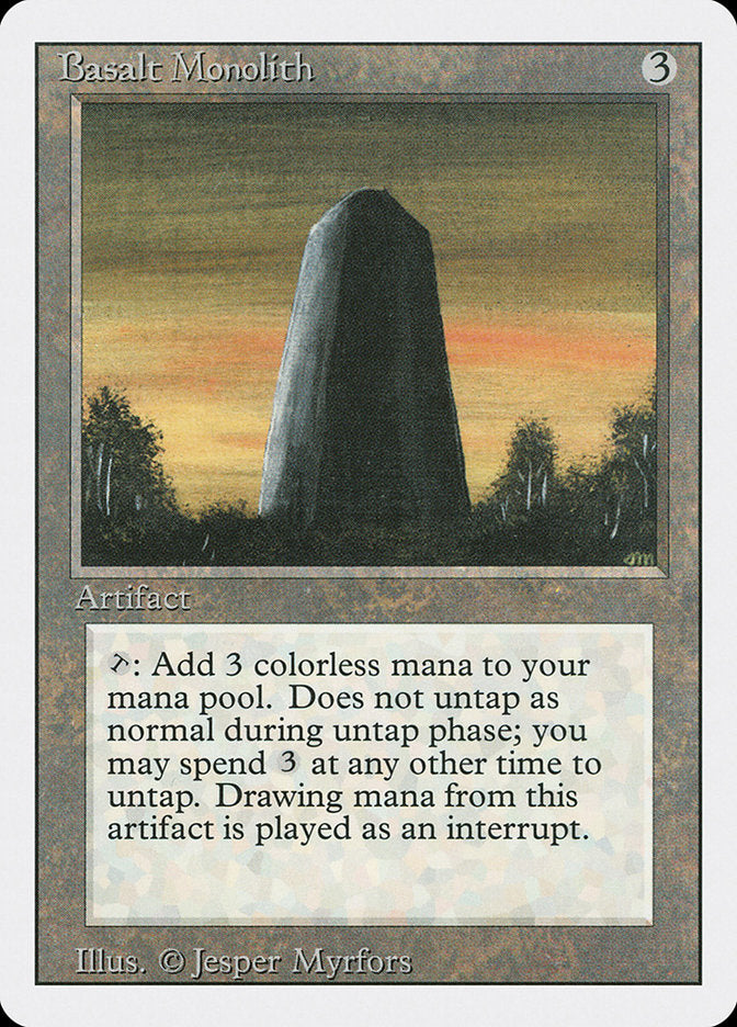 Basalt Monolith – Uncommon Magic: The Gathering card from Revised Edition (#235)