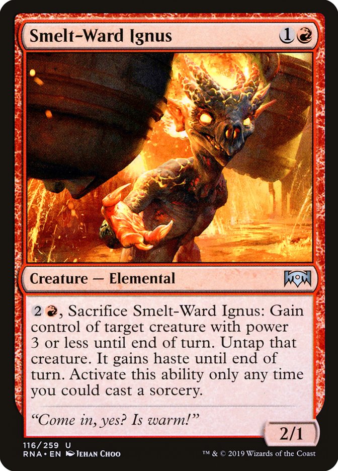 Smelt-Ward Ignus – Uncommon Magic: The Gathering card from Ravnica Allegiance (#116)