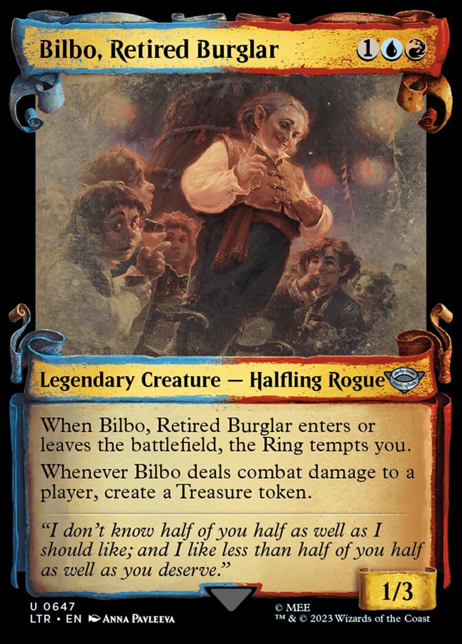 Bilbo, Retired Burglar – Uncommon Magic: The Gathering card from The Lord of the Rings: Tales of Middle-earth (#647)