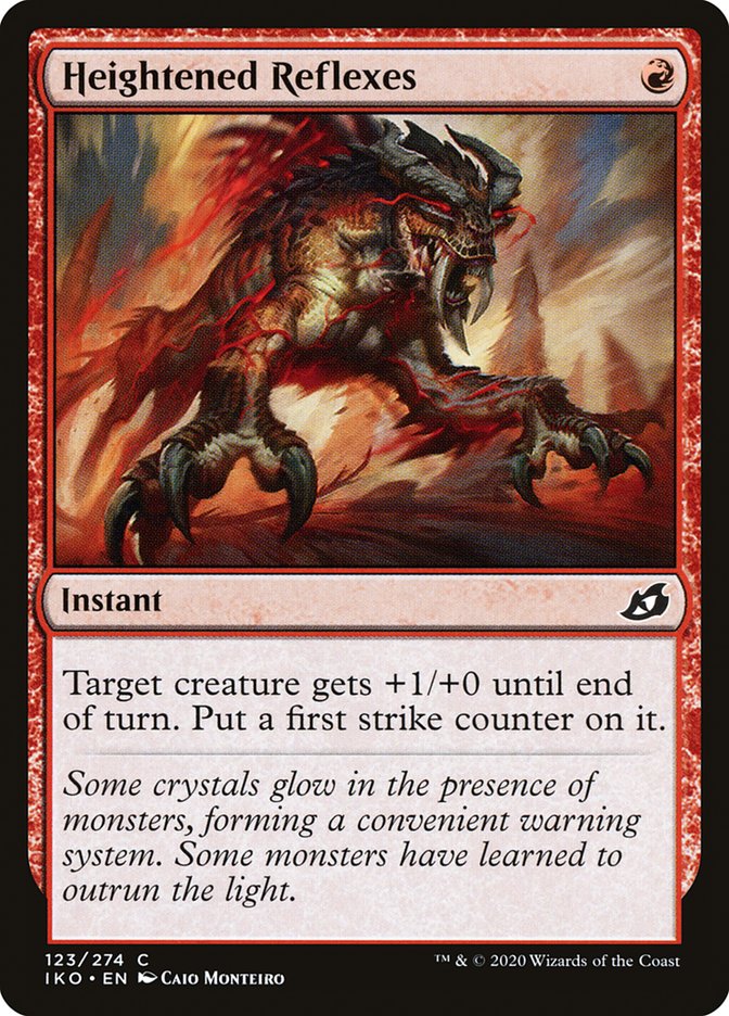 Heightened Reflexes – Common Magic: The Gathering card from Ikoria: Lair of Behemoths (#123)
