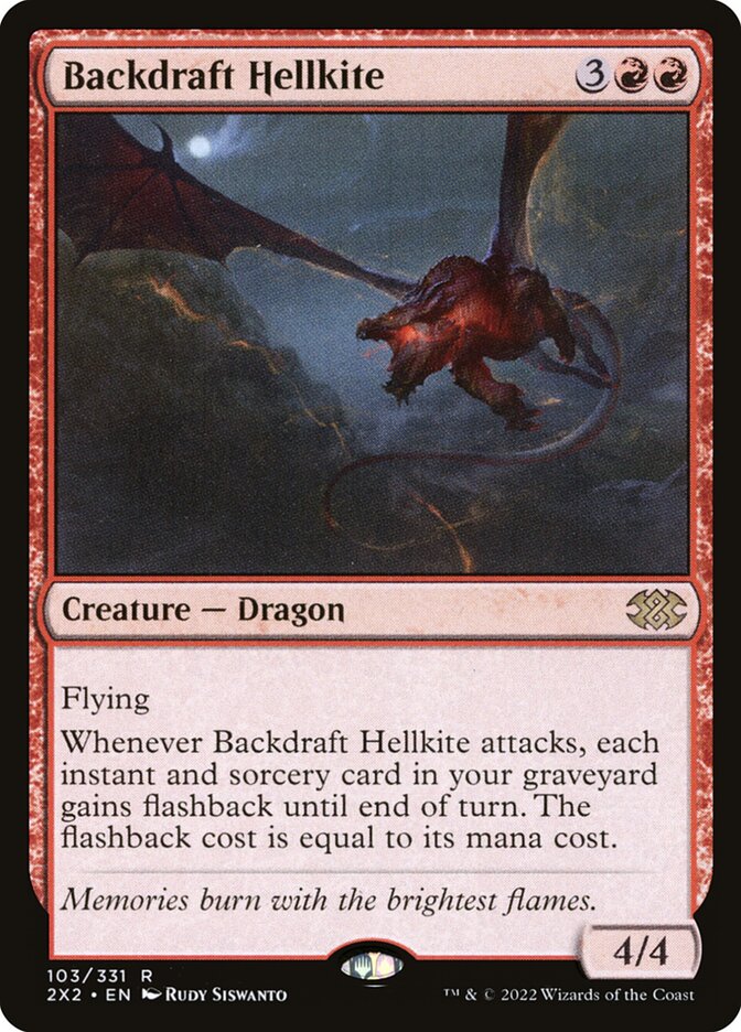 Backdraft Hellkite – Rare Magic: The Gathering card from Double Masters 2022 (#103)