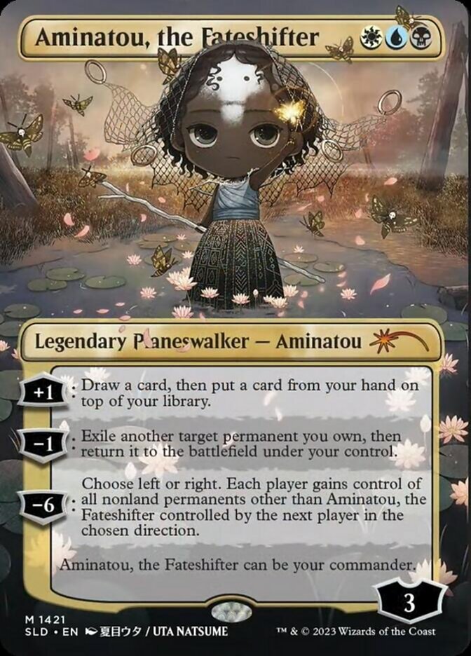 Aminatou, the Fateshifter – Mythic Magic: The Gathering card from Secret Lair Drop (#1421)