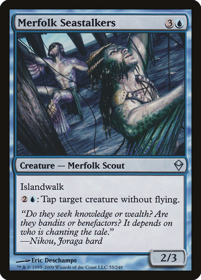 Merfolk Seastalkers – Uncommon Magic: The Gathering card from Zendikar (#55)
