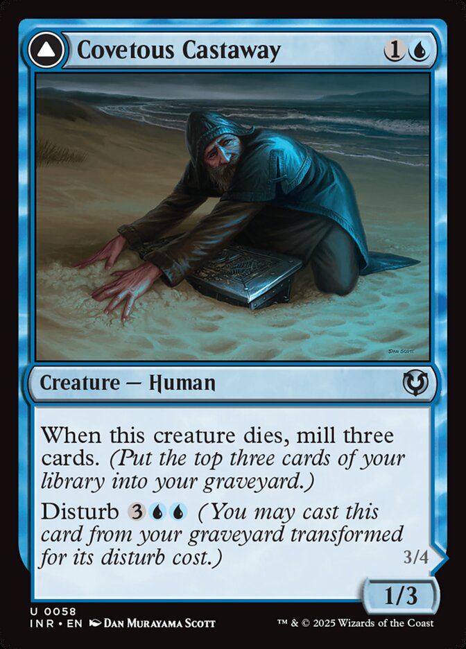 Covetous Castaway // Ghostly Castigator – Uncommon Magic: The Gathering card from Innistrad Remastered (#58)
