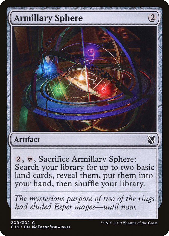 Armillary Sphere – Common Magic: The Gathering card from Commander 2019 (#209)