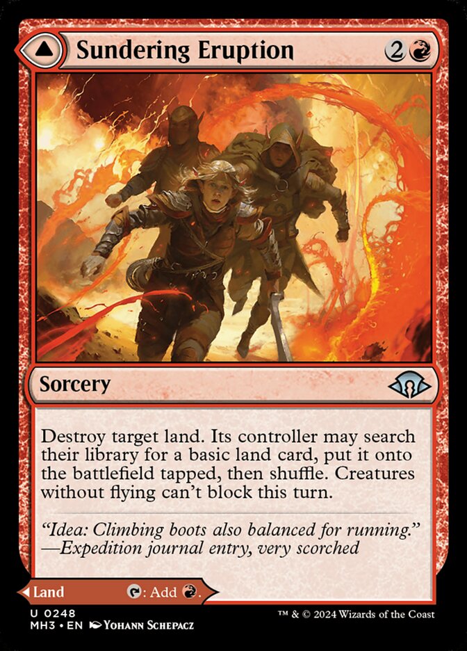 Sundering Eruption // Volcanic Fissure – Uncommon Magic: The Gathering card from Modern Horizons 3 (#248)