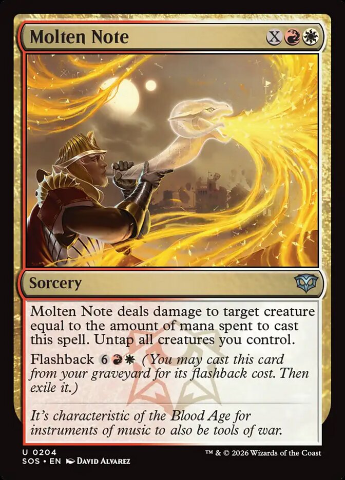 Molten Note – Uncommon Magic: The Gathering card from Secrets of Strixhaven (#204)