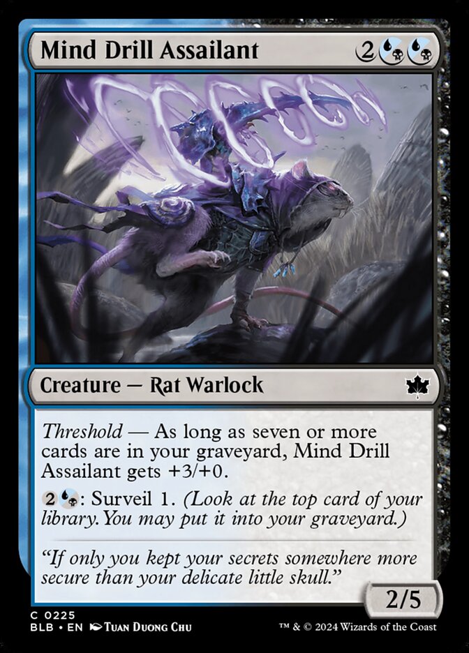 Mind Drill Assailant – Common Magic: The Gathering card from Bloomburrow (#225)