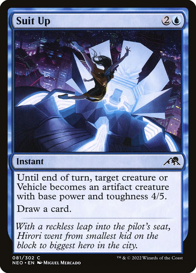 Suit Up – Common Magic: The Gathering card from Kamigawa: Neon Dynasty (#81)