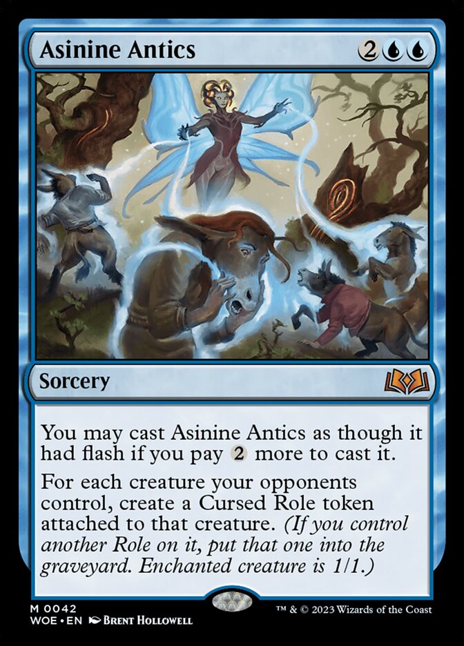Asinine Antics – Mythic Magic: The Gathering card from Wilds of Eldraine (#42)