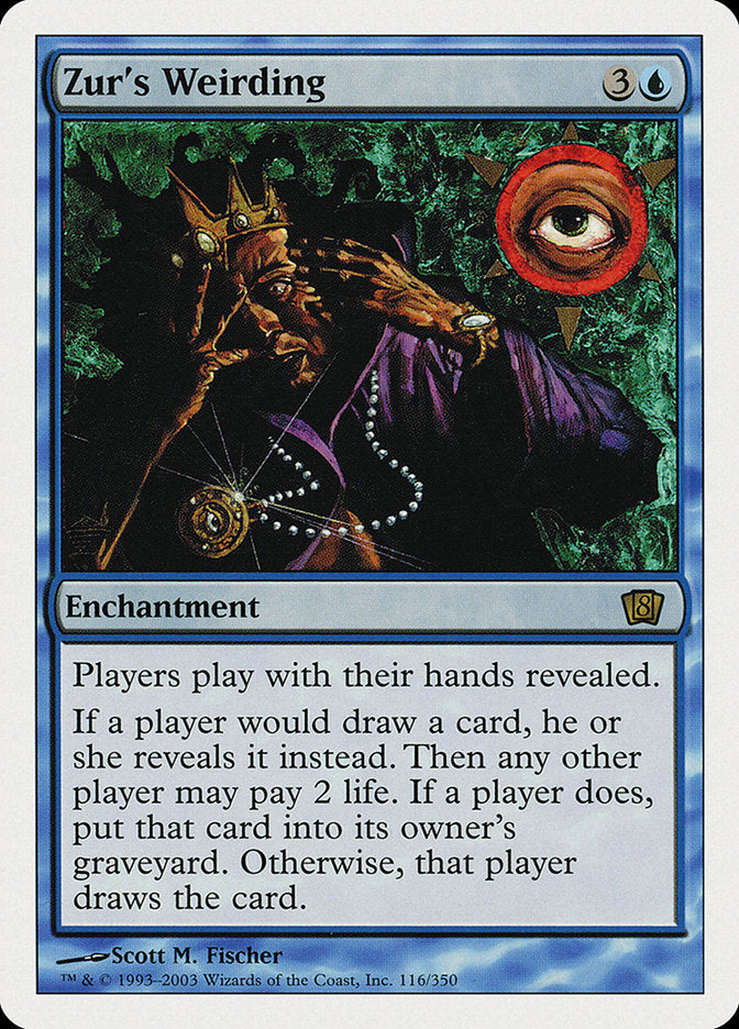 Zur's Weirding – Rare Magic: The Gathering card from Eighth Edition (#116)
