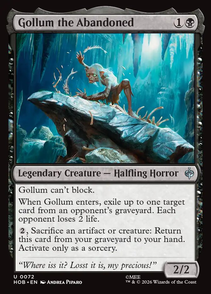 Gollum the Abandoned – Uncommon Magic: The Gathering card from The Hobbit (#72)