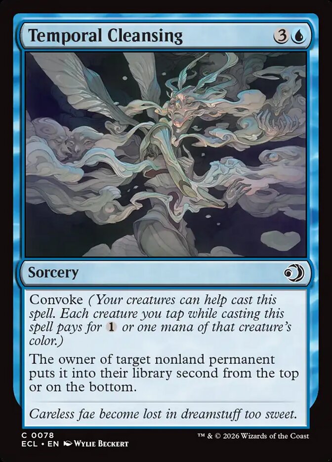 Temporal Cleansing – Common Magic: The Gathering card from Lorwyn Eclipsed (#78)