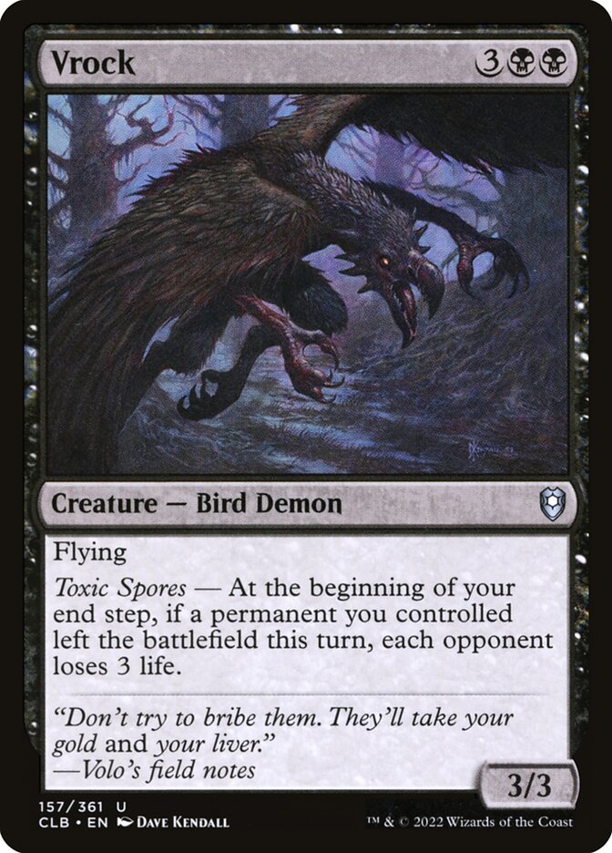 Vrock – Uncommon Magic: The Gathering card from Commander Legends: Battle for Baldur's Gate (#157)