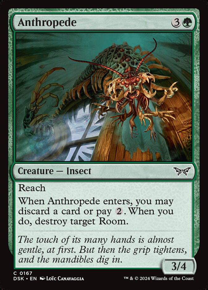 Anthropede – Common Magic: The Gathering card from Duskmourn: House of Horror (#167)