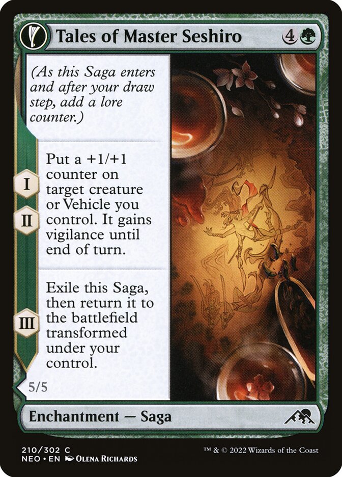 Tales of Master Seshiro // Seshiro's Living Legacy – Common Magic: The Gathering card from Kamigawa: Neon Dynasty (#210)