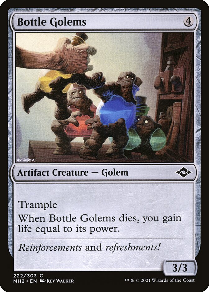 Bottle Golems – Common Magic: The Gathering card from Modern Horizons 2 (#222)