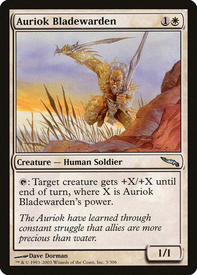 Auriok Bladewarden – Uncommon Magic: The Gathering card from Mirrodin (#3)