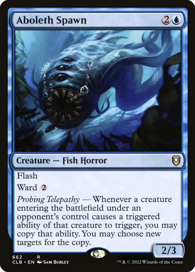 Aboleth Spawn – Rare Magic: The Gathering card from Commander Legends: Battle for Baldur's Gate (#662)