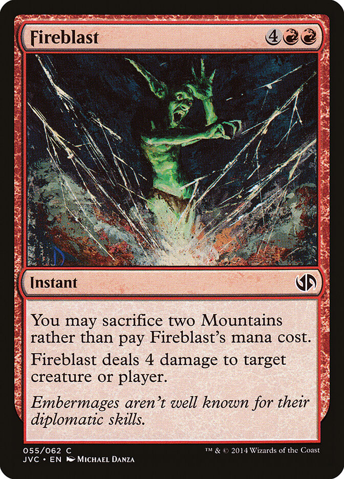 Fireblast – Common Magic: The Gathering card from Duel Decks Anthology: Jace vs. Chandra (#55)