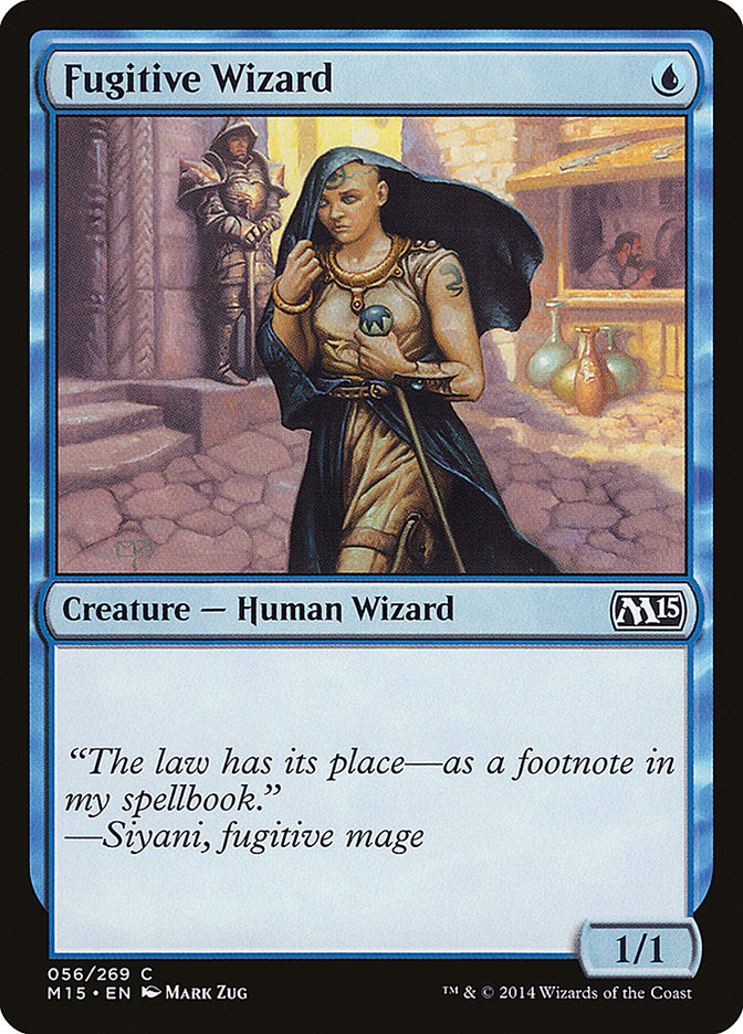Fugitive Wizard – Common Magic: The Gathering card from Magic 2015 (#56)
