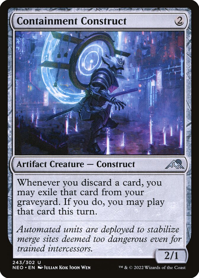 Containment Construct – Uncommon Magic: The Gathering card from Kamigawa: Neon Dynasty (#243)