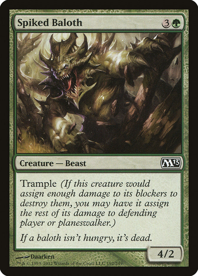 Spiked Baloth – Common Magic: The Gathering card from Magic 2013 (#192)