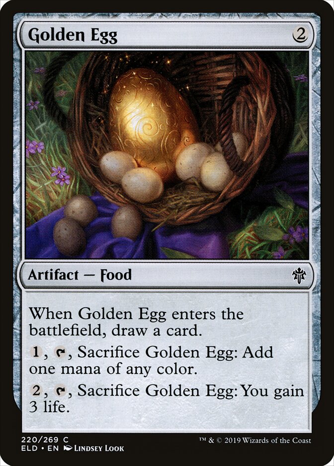 Golden Egg – Common Magic: The Gathering card from Throne of Eldraine (#220)