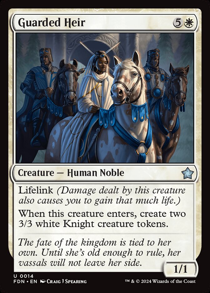 Guarded Heir – Uncommon Magic: The Gathering card from Foundations (#14)