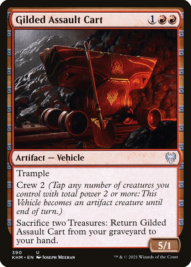 Gilded Assault Cart – Uncommon Magic: The Gathering card from Kaldheim (#390)