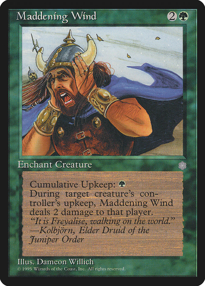 Maddening Wind – Uncommon Magic: The Gathering card from Ice Age (#254)