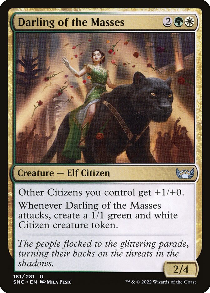 Darling of the Masses – Uncommon Magic: The Gathering card from Streets of New Capenna (#181)
