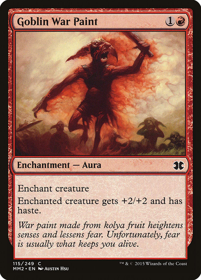 Goblin War Paint – Common Magic: The Gathering card from Modern Masters 2015 (#115)