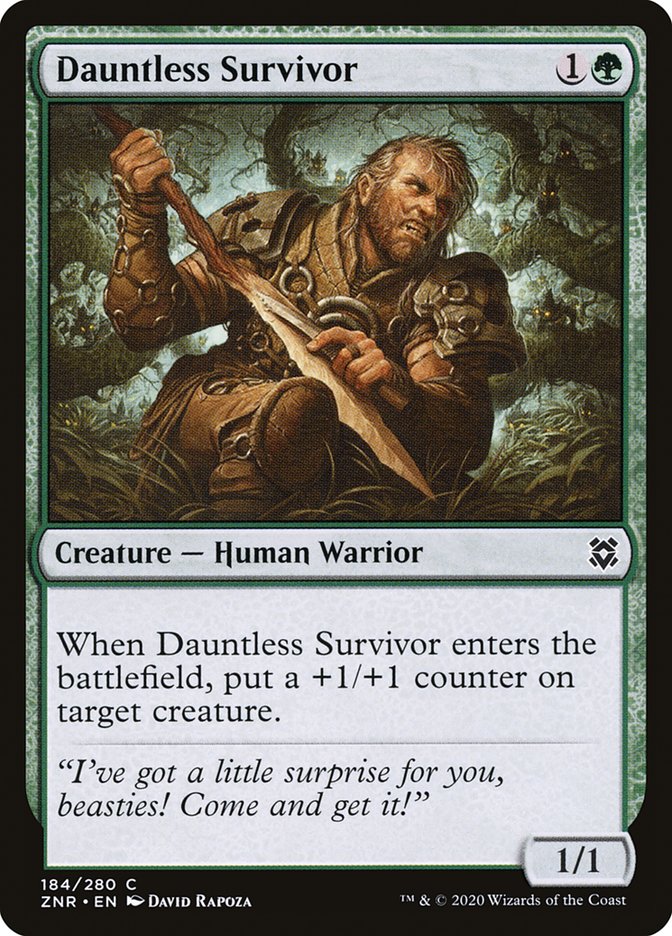 Dauntless Survivor – Common Magic: The Gathering card from Zendikar Rising (#184)